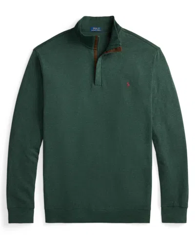 Polo Ralph Lauren Men's Big & Tall Luxury Jersey Quarter-zip Pullover In Green