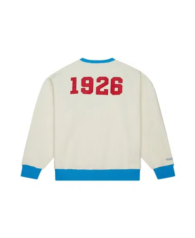 Mitchell & Ness Cream/blue New York Rangers Centennial Homecoming Fleece Sweatshirt In Multi