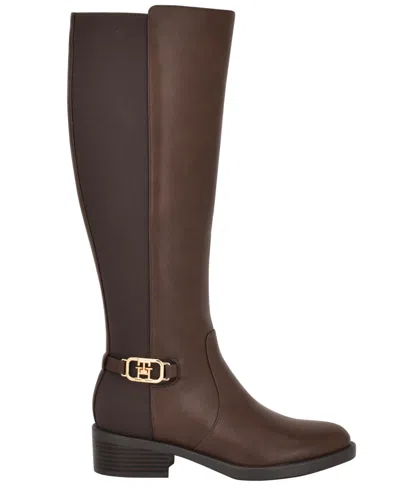 Tommy Hilfiger Imaliz Riding Boot In Brown
