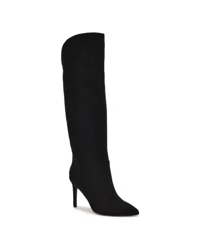 Nine West Womens Razla Tall Stiletto Dress Boots In Black