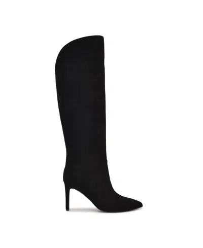 Nine West Womens Razla Tall Stiletto Dress Boots In Black