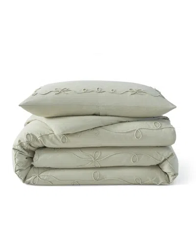 Peri Home Sasha Bows Embroidered 2-pc. Comforter Set, Twin In Green