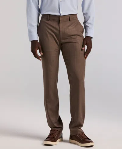 Perry Ellis Portfolio Men's Modern-fit Stretch Solid Resolution Pants In Brown