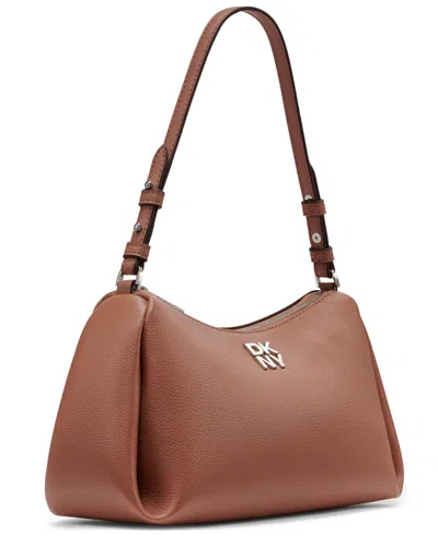Dkny Remy Top Zip Shoulder Bag In Brown