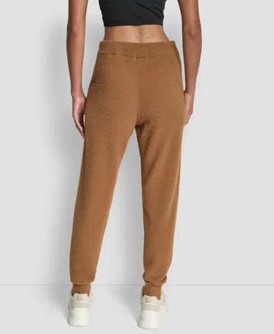 Dkny Women's Feather Yarn Tonal Jogger In Brown