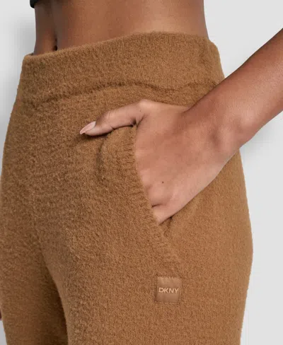 Dkny Women's Feather Yarn Tonal Jogger In Brown