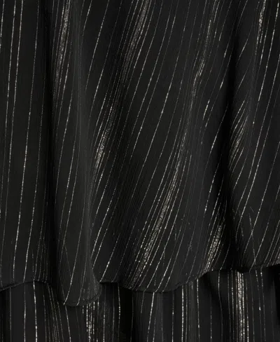 Dkny Plus Size Long Sleeve Jewel Neck Dress In Black