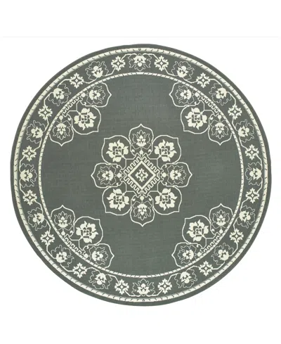 Oriental Weavers Marina 7764 7'10" Indoor/outdoor Round Area Rug In Green
