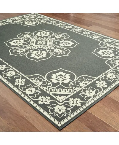 Oriental Weavers Marina 7764 7'10" Indoor/outdoor Round Area Rug In Green