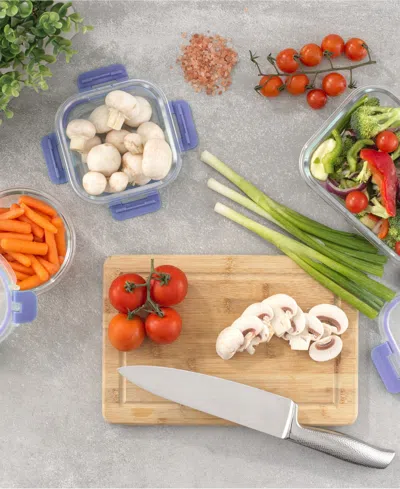 Joyjolt 24-pc. Glass Storage Containers With Lids In Purple