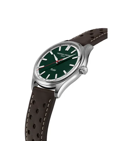 Frederique Constant Men's Swiss Automatic Vintage Rally Healy Cosc Brown Leather Strap Watch 40mm In Brown