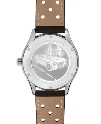Frederique Constant Men's Swiss Automatic Vintage Rally Healy Cosc Brown Leather Strap Watch 40mm In Brown