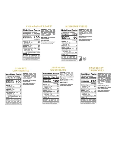 Sugarfina Happy Holidays 5 Cube Candy Bundle In Multi