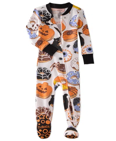 Butterblu Baby Cruz Halloween Cotton Snug-fit Footed Pajamas In Multi