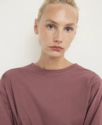 Mango Check Cotton Flannel Pajamas In Brown