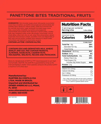 Ofner Bites Fruits Panettone, 7.05 oz In Transparent