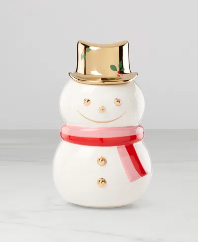 Kate Spade Be Jolly Snowman Cookie Jar In Multi
