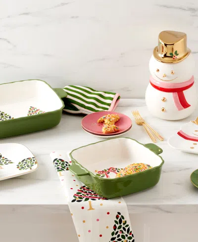 Kate Spade Be Jolly Snowman Cookie Jar In Multi