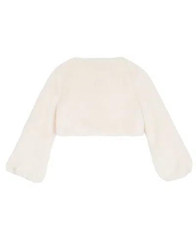 Rare Editions Girls 7-16 Round Neck Rhinestone Cardigan In Multi