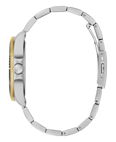Guess Mens Two-tone Analog Watch, 41 Mm In Metallic