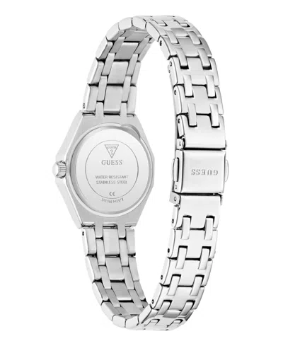 Guess Women's Silver Tone Analog Watch, 25mm In Metallic