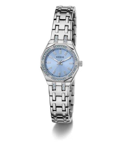 Guess Women's Silver Tone Analog Watch, 25mm In Metallic