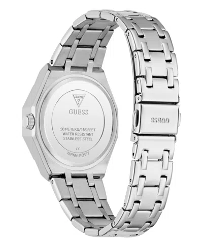Guess Women's Silver Tone Multi-function Watch, 36mm In Metallic