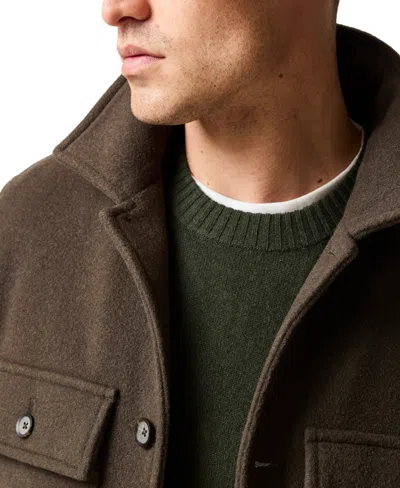Rodd & Gunn Windsoe Virgin Wool Blend Trucker Jacket In Green