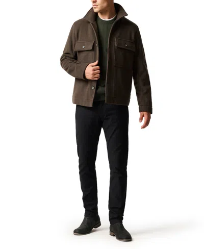 Rodd & Gunn Windsoe Virgin Wool Blend Trucker Jacket In Green
