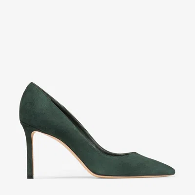 Jimmy Choo Romy 85 Suede Pumps In Green