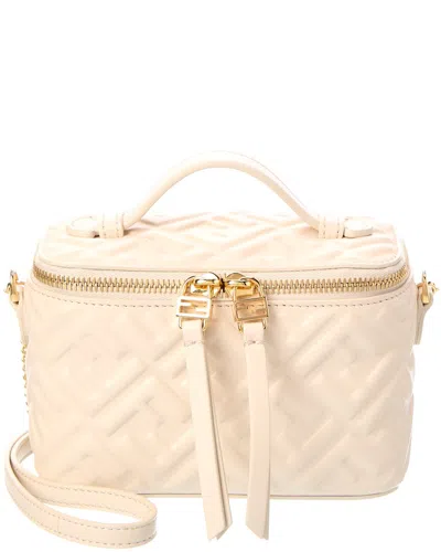 Fendi Ff Leather Cosmetic Case In Black