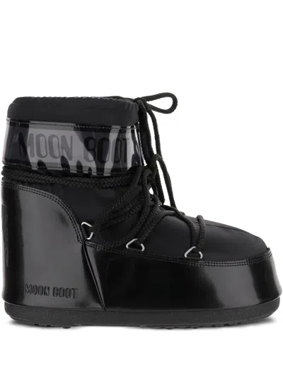 Moon Boot Classic Low Glance Lace-up Snow Boots In Black