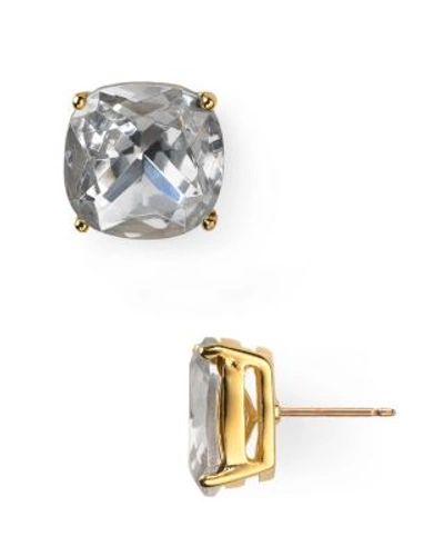 Kate Spade Small Square Stud Earrrings In Clear