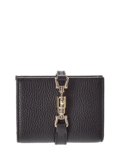 Gucci Jackie 1961 Leather Card Case In Black