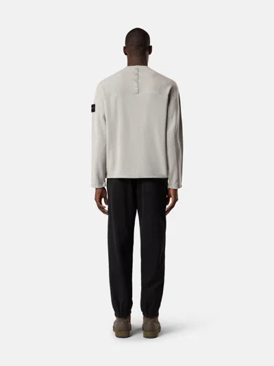 Stone Island Brushed Organic Cotton Fleece Sweat Bottoms In Black