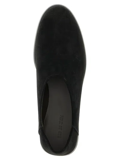 Fear Of God Suede Slip On Flat Sole Loafers In Black