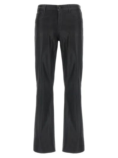 L'agence Sneeki Coated Flared Jeans In Black