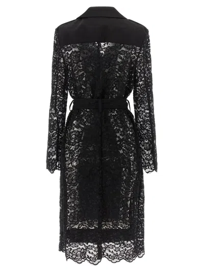 L'agence Amata Double-breasted Trench Coat In Burgundy