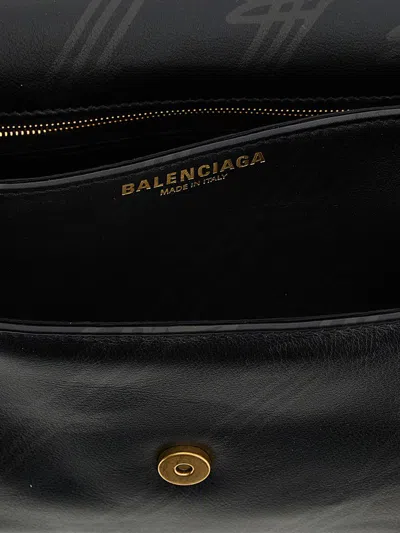 Balenciaga Printed Leather Mini Darling Shoulder Bag In Black