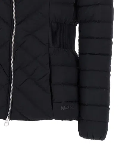 Mackage Idalee Light Down Jacket With Detachable Hood In Black