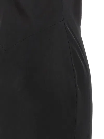 L'agence Seridie Mid-length Silk Slip Dress In Black
