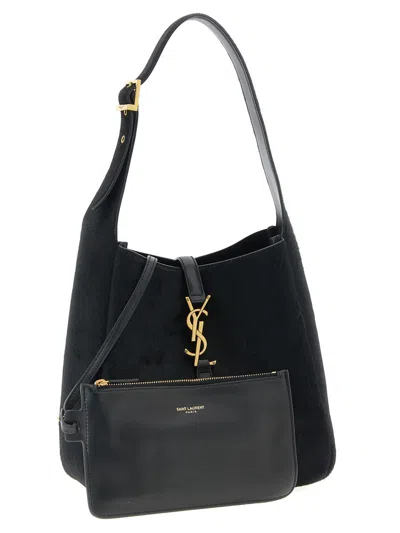 Saint Laurent Small Le 5 A 7 Supple Shoulder Bag In Black