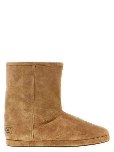 Balenciaga Suede Ankle Boots Round Toe In Brown