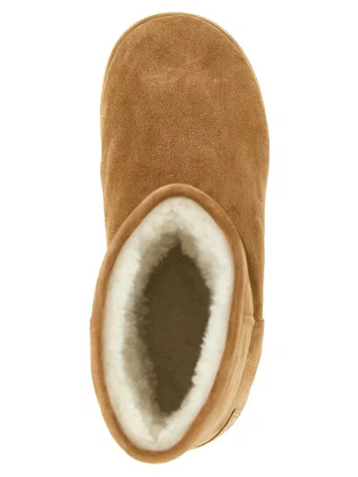 Balenciaga Suede Ankle Boots Round Toe In Brown