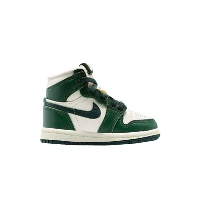 Pre-owned Air Jordan 1 Retro High Og Td 'pale Ivory Fir' | Green | Infant Size 10