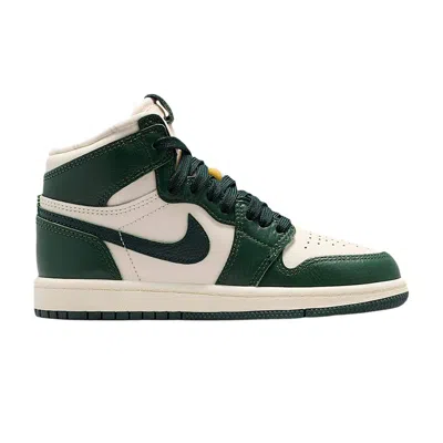 Pre-owned Air Jordan 1 Retro High Og Ps 'pale Ivory Fir' | Green | Kid's Size 13.5