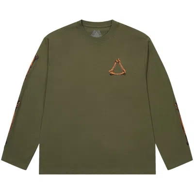 Pre-owned Palace Tri-bone Long-sleeve 'the Deep Green' | Men's Size L