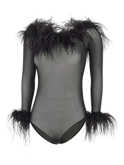 Twenty Four Haitch Zuben Tulle Body In Black
