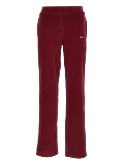 Mc2 Saint Barth Yvonne Embroidered-logo Track Pants In Red