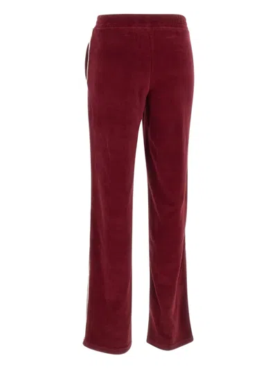 Mc2 Saint Barth Yvonne Embroidered-logo Track Pants In Red